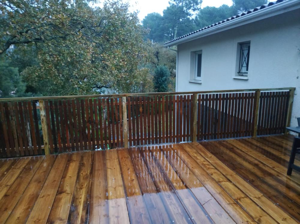 Terrasse bois à Biscarrosse